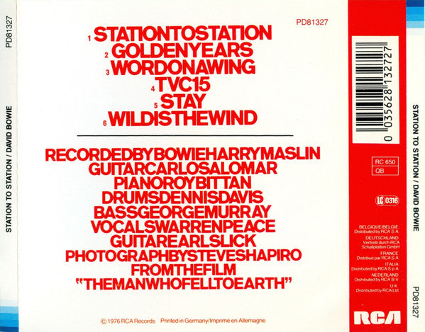 David Bowie : Station To Station (CD, Album, RE)