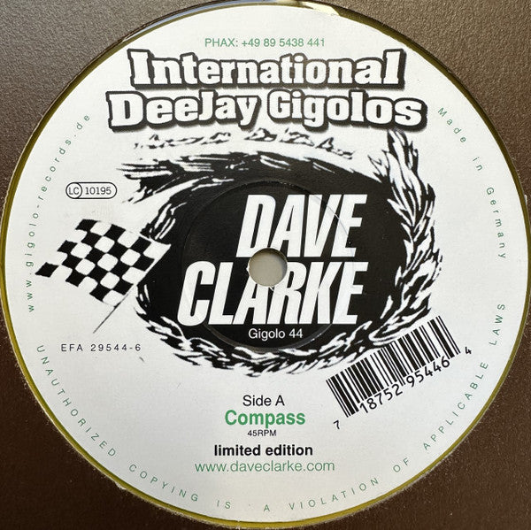 Dave Clarke : Compass (12", S/Sided, Ltd, Yel)