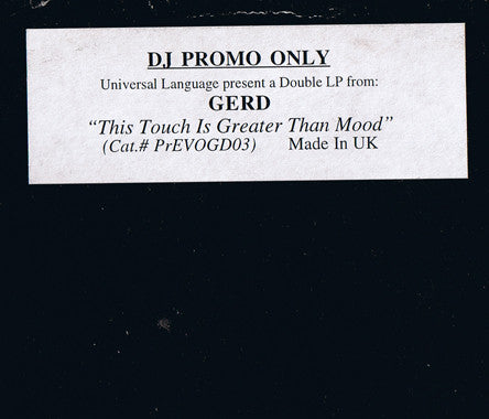 Gerd : This Touch Is Greater Than Moods (2xLP, Album, Promo)