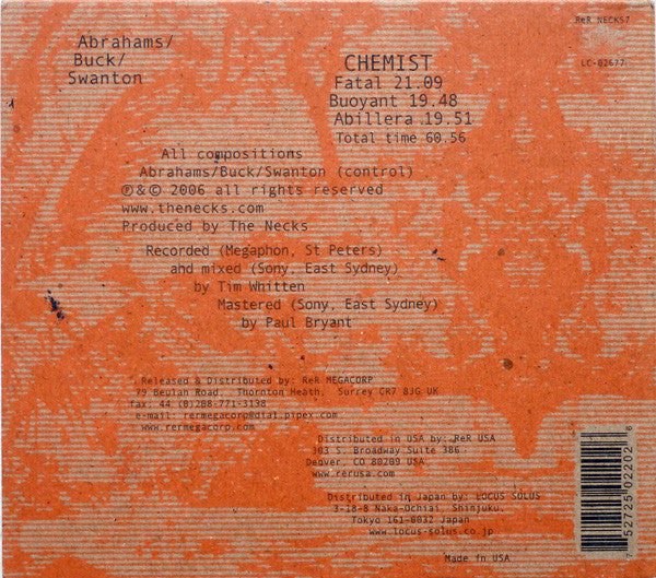 The Necks : Chemist (CD, Album)
