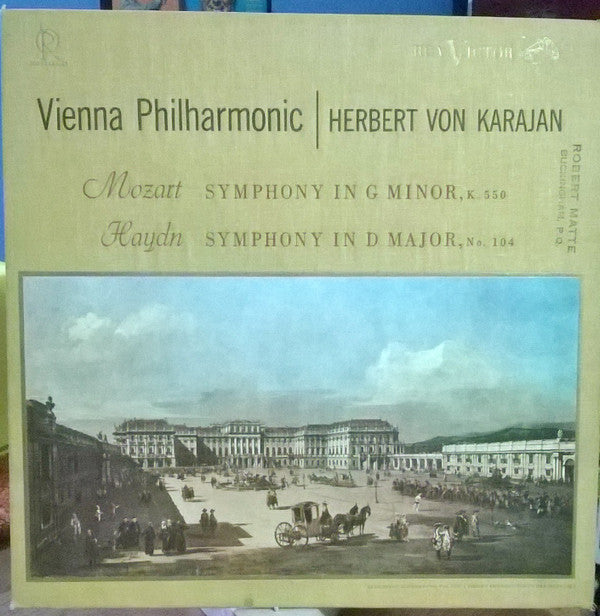 Mozart* / Haydn* - Vienna Philharmonic*, Herbert Von Karajan : Symphony In G Minor, K. 550 / Symphony In D Major, No. 104 (LP, Album)