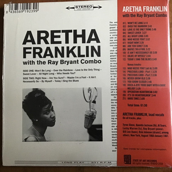 Aretha Franklin With The Ray Bryant Combo : Aretha (CD, Album, RE)