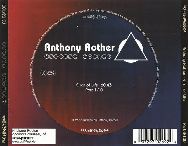 Anthony Rother : Elixir Of Life (CD, Album, Ltd, Mixed)