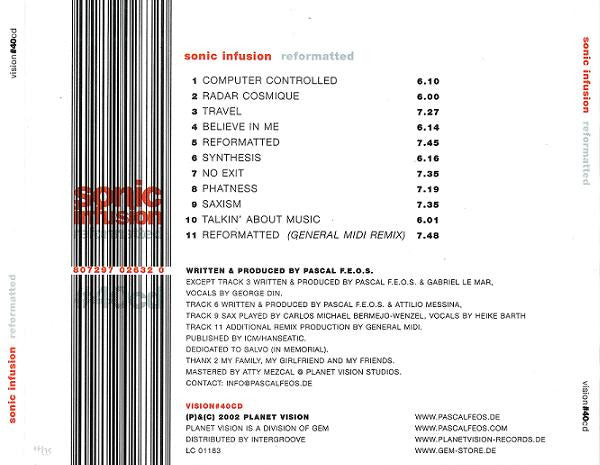 Sonic Infusion : Reformatted (CD, Album)