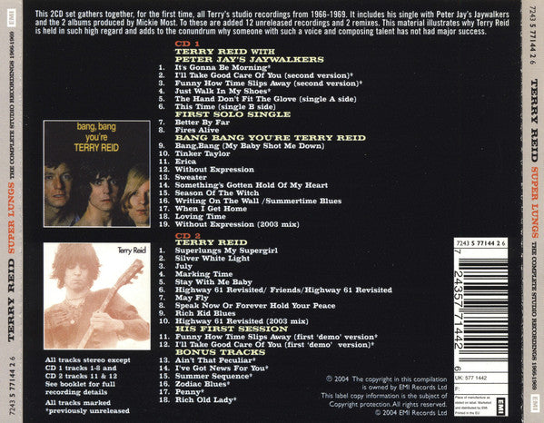 Terry Reid : Super Lungs (The Complete Studio Recordings 1966-1969) (2xCD, Comp, Mono)