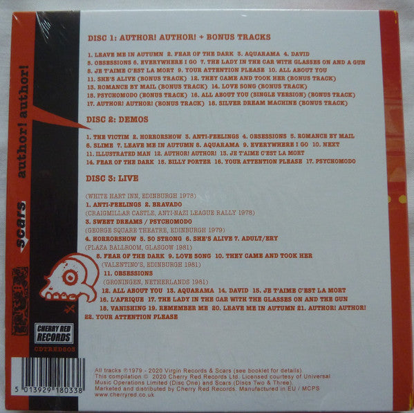Scars (2) : Author! Author! (Box, Comp, Sli + CD, Album, RE, RM + 2xCD, Album, )