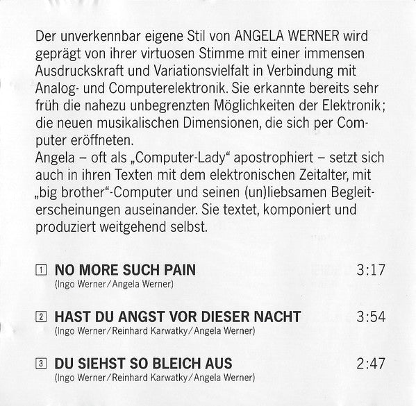 Angela Werner : Angela Werner (CD, Album, RE)