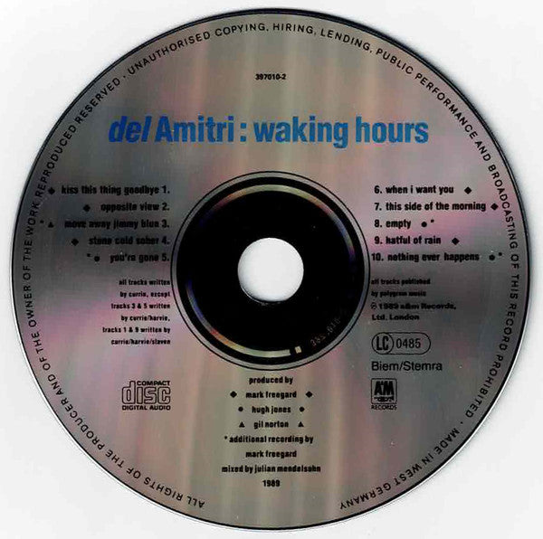 Del Amitri : Waking Hours (CD, Album, RE)