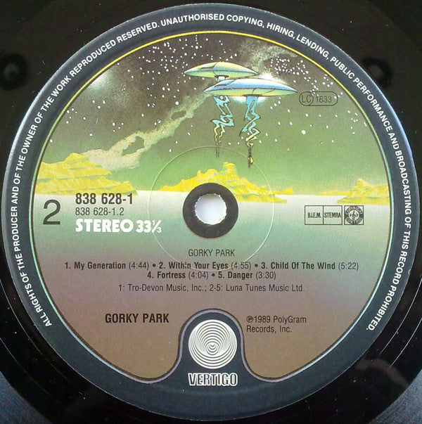 Gorky Park = Парк Горького* : Gorky Park = Парк Горького (LP, Album)