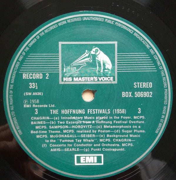 Gerard Hoffnung : Hoffnung's Music Festivals (3xLP, Comp, RE, RP + Box)