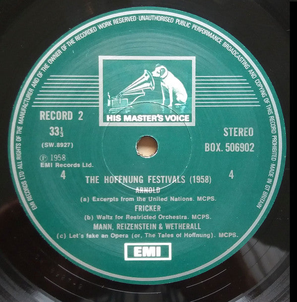 Gerard Hoffnung : Hoffnung's Music Festivals (3xLP, Comp, RE, RP + Box)
