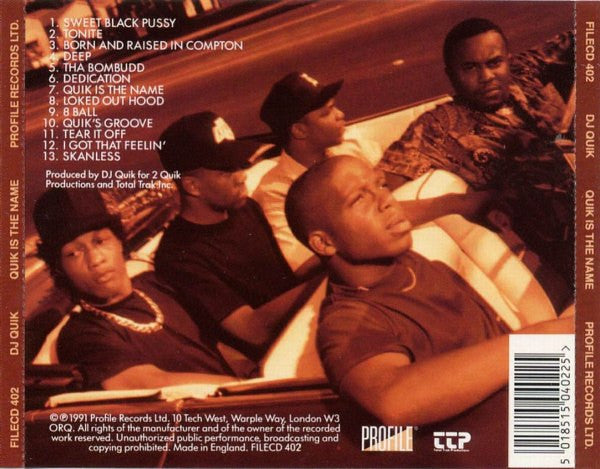 DJ Quik : Quik Is The Name (CD, Album)