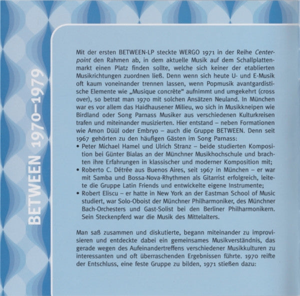 Between : Contemplation (CD, Album, RE, RM)