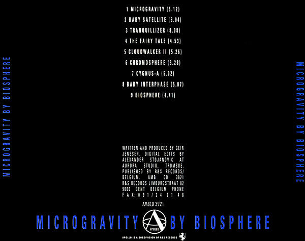Biosphere : Microgravity (CD, Album)