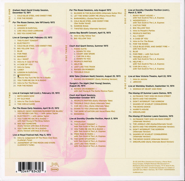 Joni Mitchell : Archives – Volume 3: The Asylum Years (1972-1975) (Box + 5xCD)