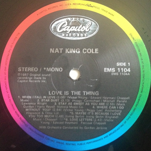 Nat "King" Cole* : Love Is The Thing (LP, Album, RE)