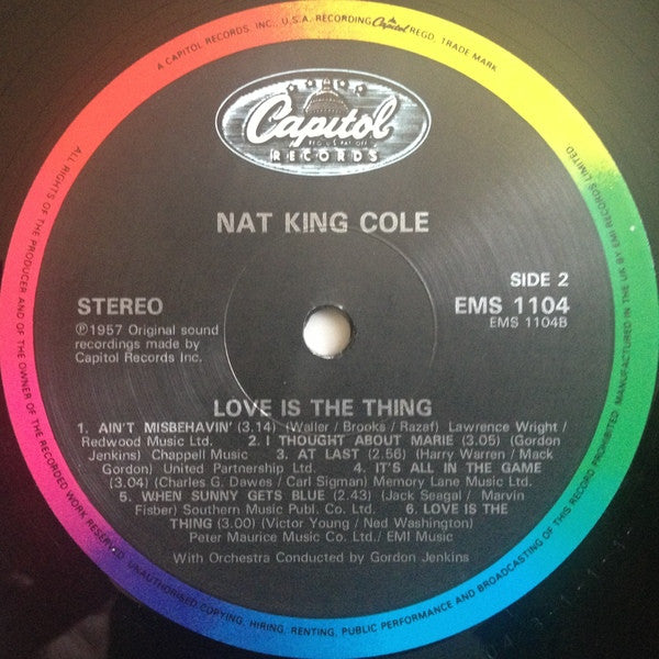 Nat "King" Cole* : Love Is The Thing (LP, Album, RE)