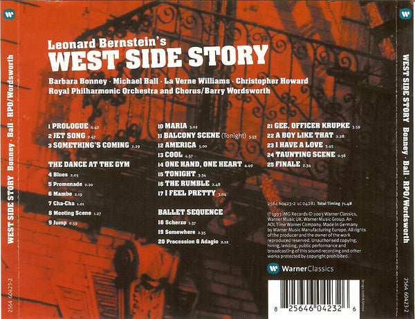 Michael Ball, Barbara Bonney, Royal Philharmonic Orchestra And Chorus*, Barry Wordsworth : Leonard Bernstein's West Side Story (CD, Album)