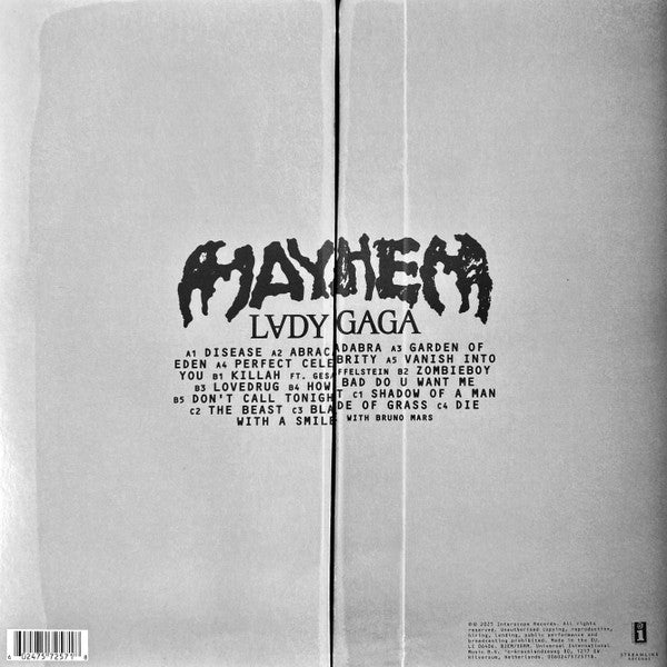 Lady Gaga : Mayhem (LP + LP, S/Sided, Etch + Album, Ltd, Whi)