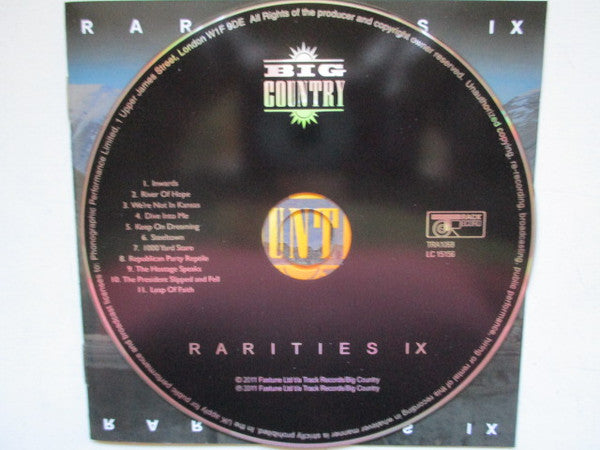 Big Country : Rarities IX - Live (CD, Album, Comp)