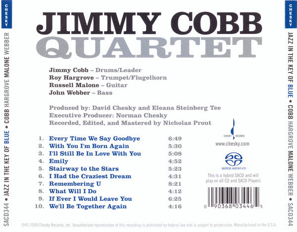 Jimmy Cobb Quartet : Jazz In The Key Of Blue (SACD, Hybrid, Multichannel, Album)