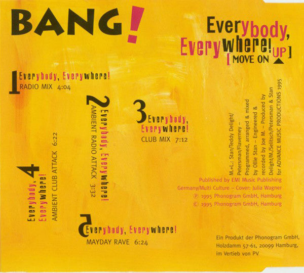Bang! (3) : Everybody, Everywhere! [Move On Up] (CD, Maxi)