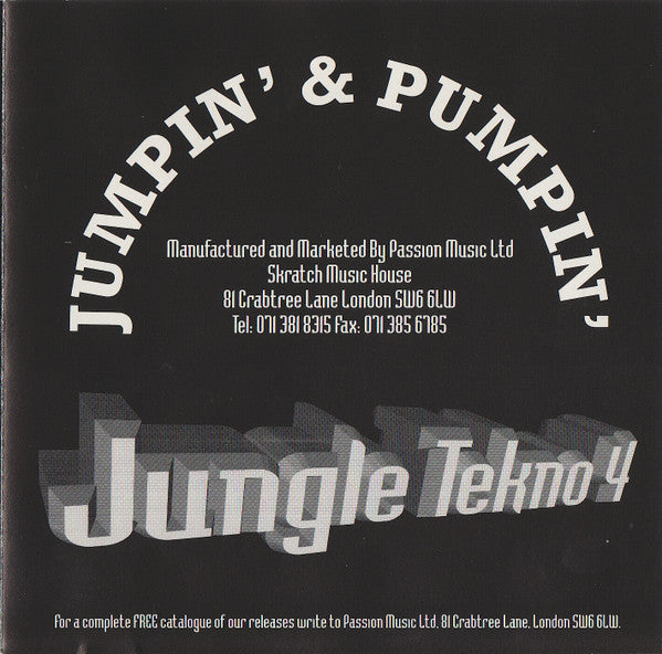 Various : Jungle Tekno 4 (Intelligence + Technology) (CD, Comp)