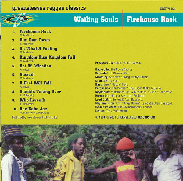 Wailing Souls : Firehouse Rock (CD, Album, RE)