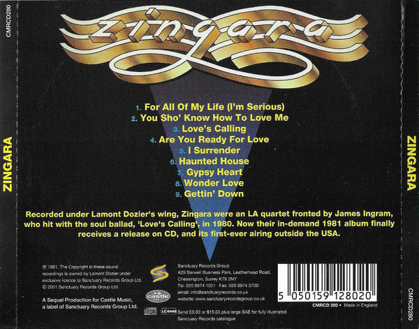Zingara : Zingara (CD, Album, RE)