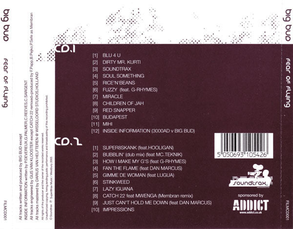 Big Bud : Fear Of Flying (CD, Album, Mixed + CD, Album)