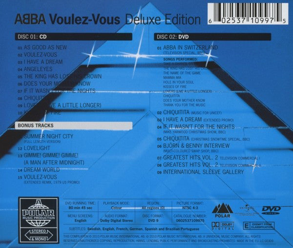 ABBA : Voulez-Vous (CD, Album, RM + DVD-V, NTSC + Dlx, RE)