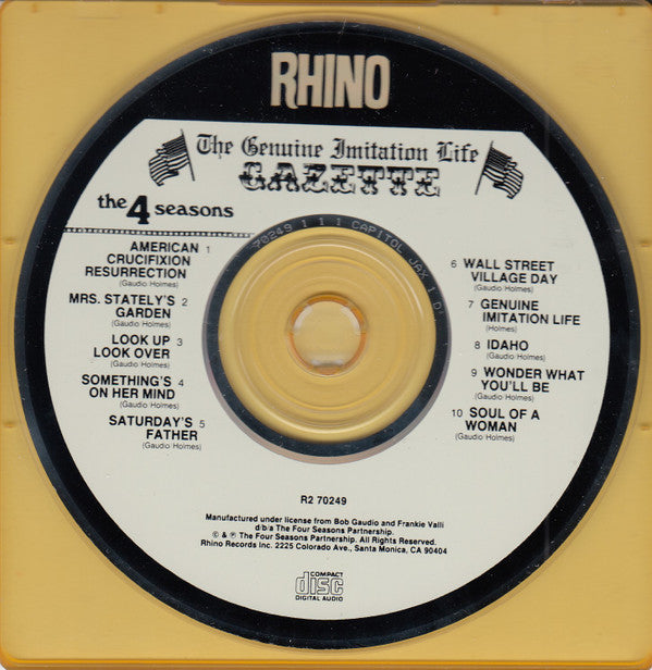 The Four Seasons : The Genuine Imitation Life Gazette (CD, Album, RE)