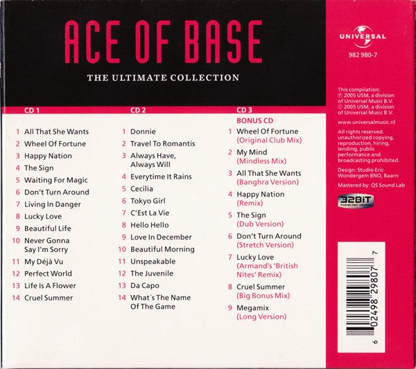 Ace Of Base : The Ultimate Collection (3xCD, Comp, RM, Dig)