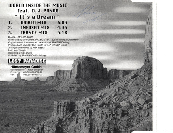 World Inside The Music Feat. DJ Panda : It's A Dream (CD, Maxi)