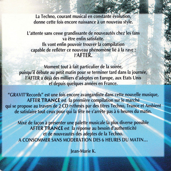 Various : After Trance (Techno Morning Mix Party) (2xCD, Comp, Mixed)