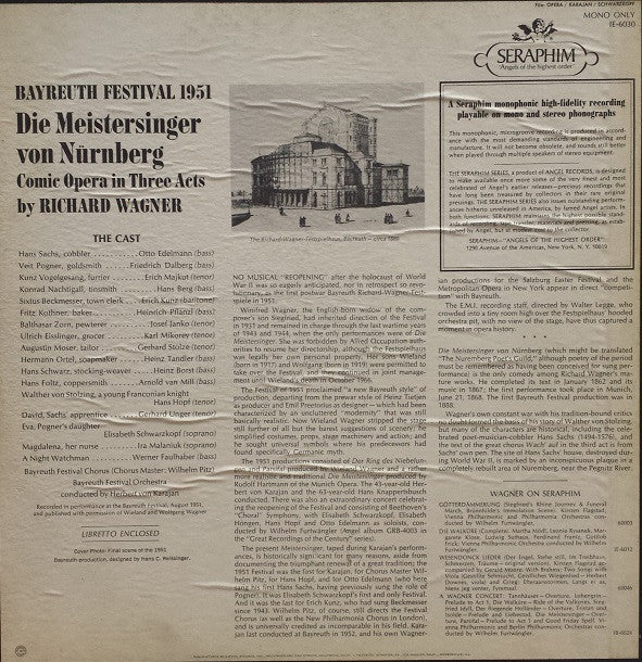 Herbert Von Karajan, Richard Wagner : Die Meistersinger Von Nürnberg (Complete Opera In Three Acts) (5xLP, Album, RE + Box)