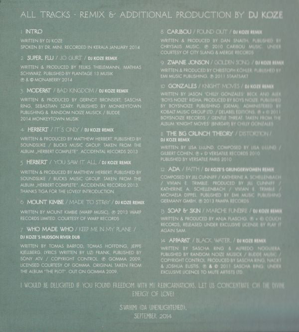 DJ Koze : Reincarnations Part 2 - The Remix Chapter 2009 - 2014 (CD, Comp)