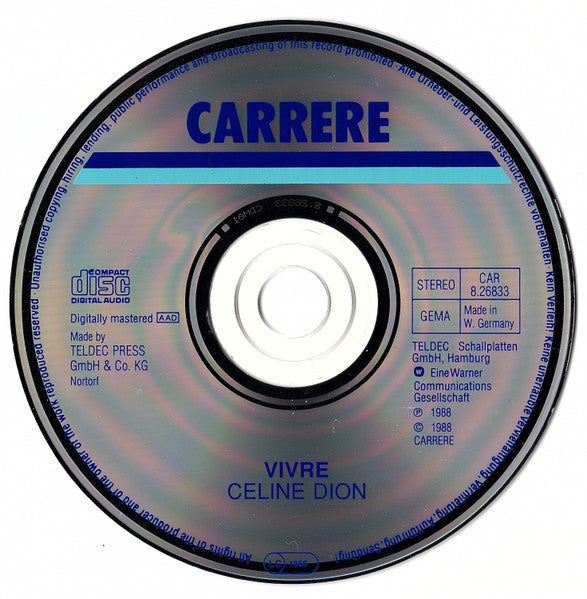 Céline Dion : Vivre (CD, Comp)