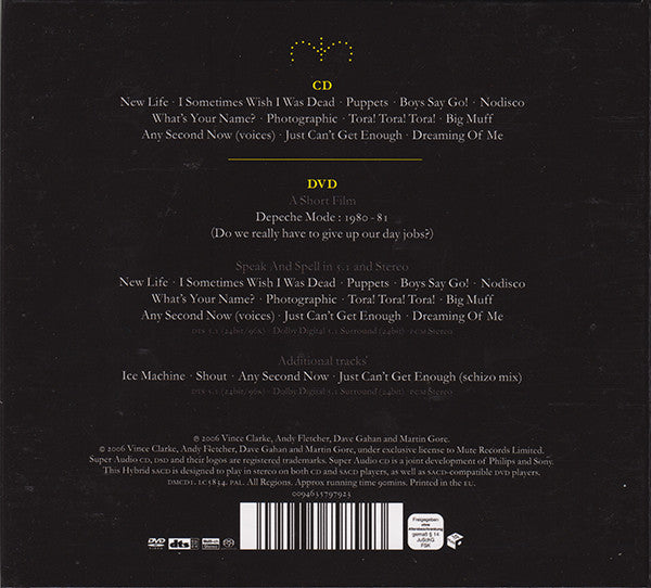 Depeche Mode : Speak &amp; Spell (SACD, Hybrid, Multichannel, Album, RE + DVD-V, Mul)