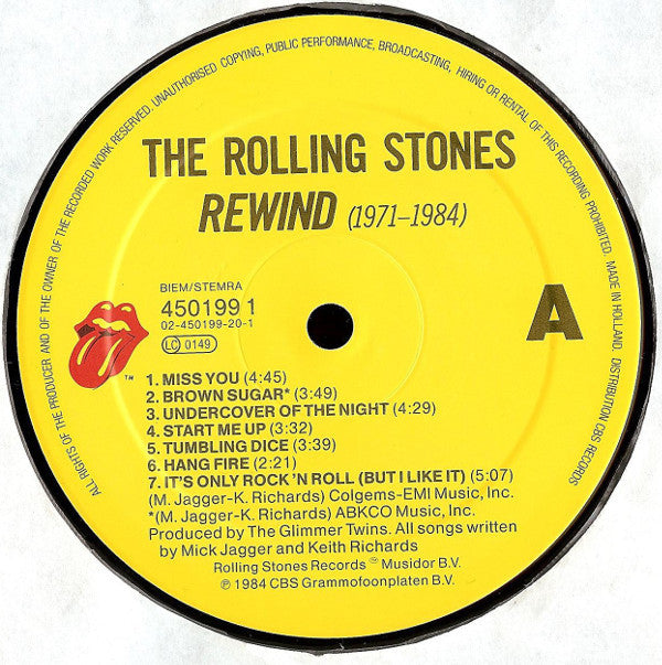 The Rolling Stones : Rewind (1971-1984) (LP, Comp, RE)