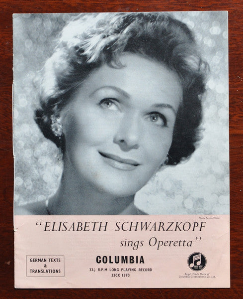 Elisabeth Schwarzkopf / Philharmonia Chorus &amp; Orchestra* Conducted By Otto Ackermann : Elisabeth Schwarzkopf Sings Operetta (LP, Mono)