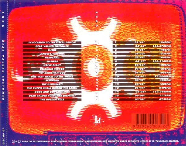 Snog : Dear Valued Customer (CD, Album)