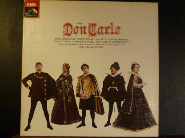 Giuseppe Verdi ' Placido Domingo ' Montserrat Caballé ' Ruggero Raimondi ' Shirley Verrett ' Sherrill Milnes ' Giovanni Foiani ' Simon Estes - The Ambrosian Opera Chorus &amp; Orchestra Of The Royal Opera House, Covent Garden : Carlo Maria Giulini : Don Carlo (4xLP, RP + Box)