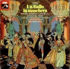 Giuseppe Verdi, Martina Arroyo, Placido Domingo, Piero Cappuccilli, Fiorenza Cossotto, Reri Grist, Chorus Of The Royal Opera House, Covent Garden, New Philharmonia Orchestra, Riccardo Muti : Un Ballo In Maschera (3xLP, Quad + Box, Album, Quad)