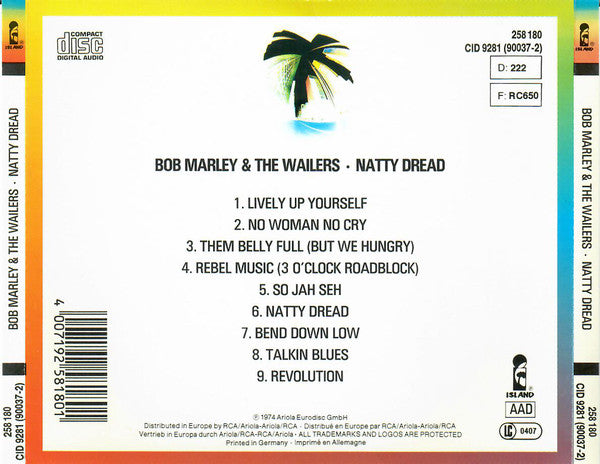Bob Marley &amp; The Wailers : Natty Dread (CD, Album, RE)