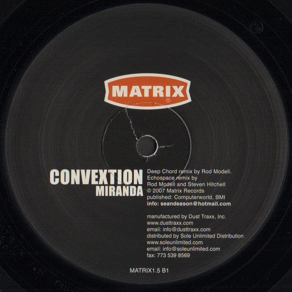 Convextion : Miranda Remixes (2x12", Ltd)