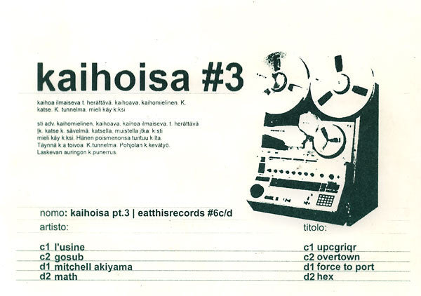 Various : Kaihoisa Pt.3 (12", Cle)