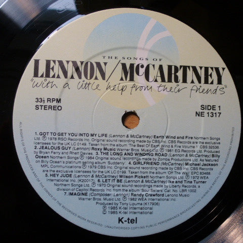 Various : The Songs Of Lennon &amp; McCartney [With A Little Help From Their Friends] (LP, Comp)