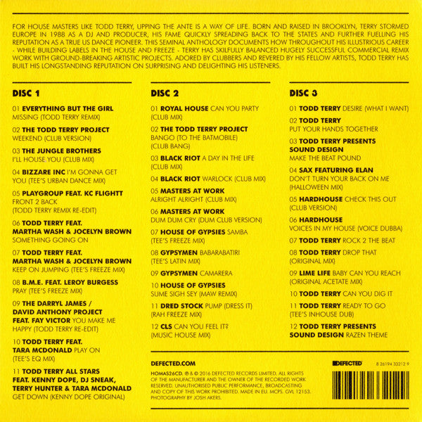 Todd Terry : House Masters (3xCD, Comp)
