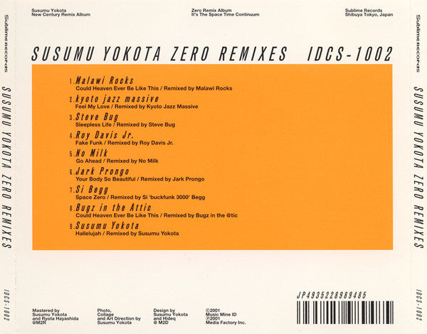 Susumu Yokota = ススム ヨコタ* : Zero Remixes = ゼロ リミクシーズ (CD, Album)